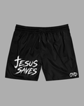 Jesus Saves Swim Shorts — Black