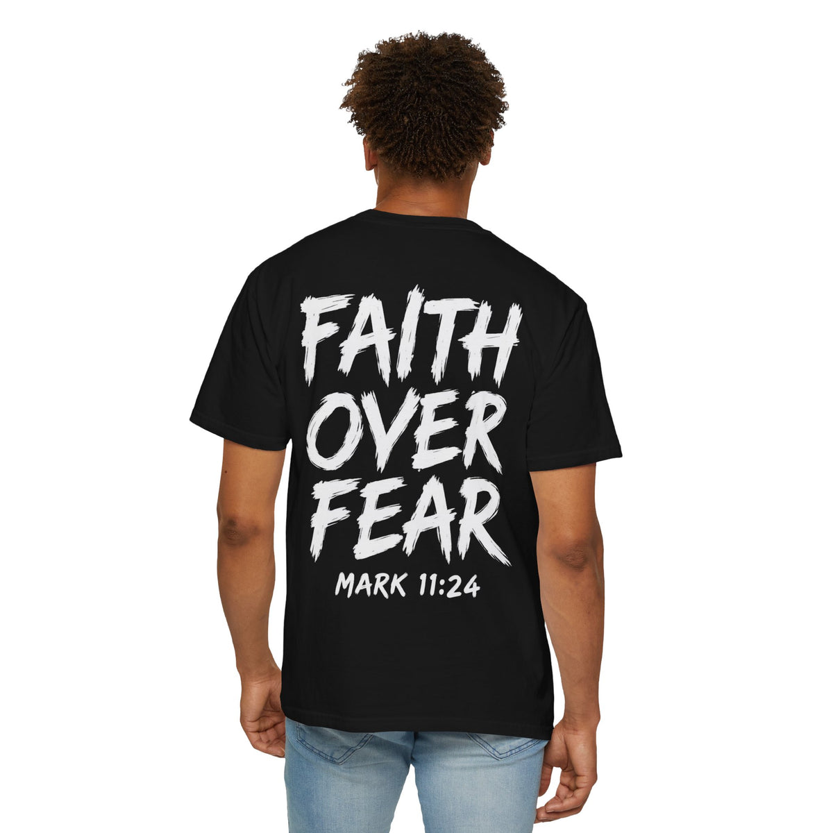 Faith Over Fear Tee — Black